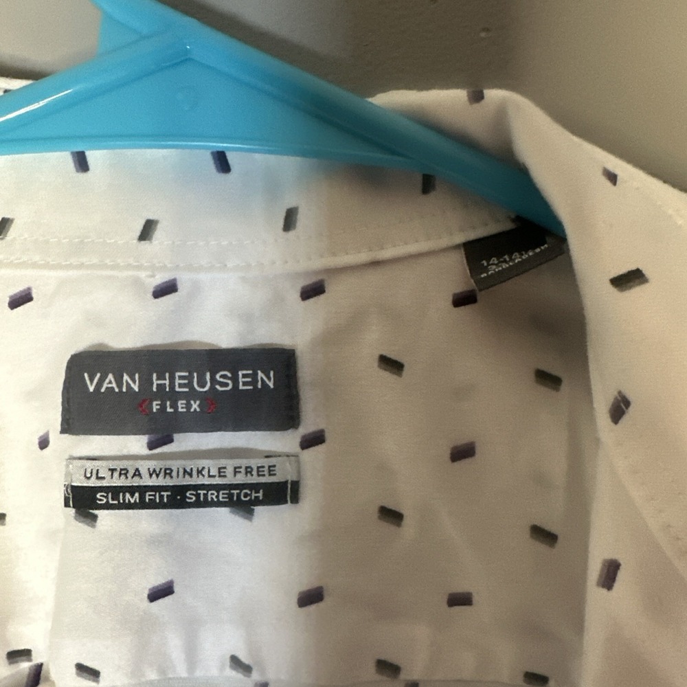 Van Heusen Flex Small Men's Long Sleeve Button Up Shirt - Picture 4 of 7